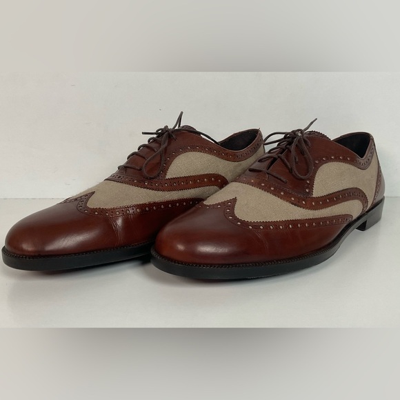 Cole Haan Bragano Men’s Spectator Shoes 10 M Mesh Ventilated